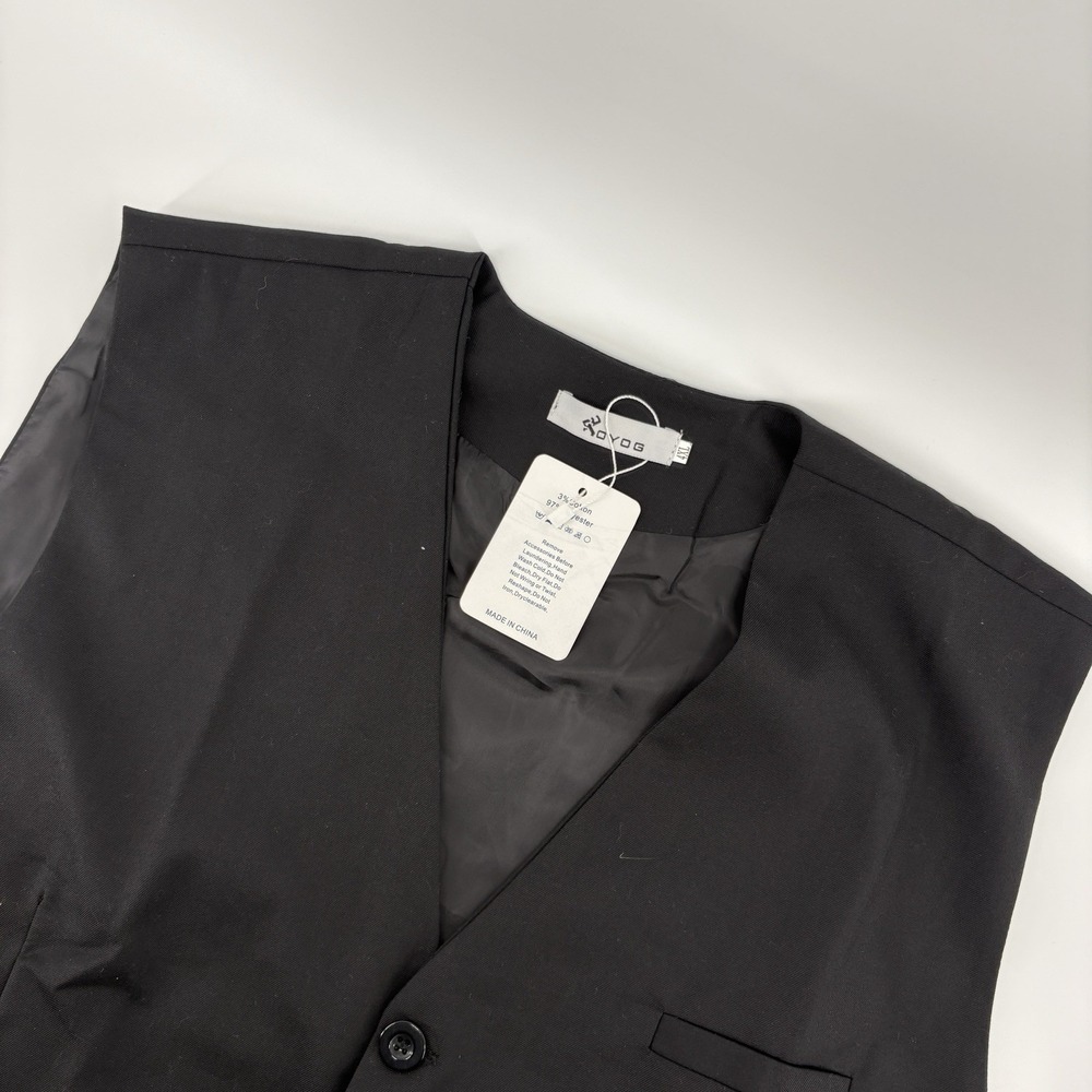 Men's 4XL‎ Fit Formal Dress Vest Adjustable Waistcoat for Business Wedding Party